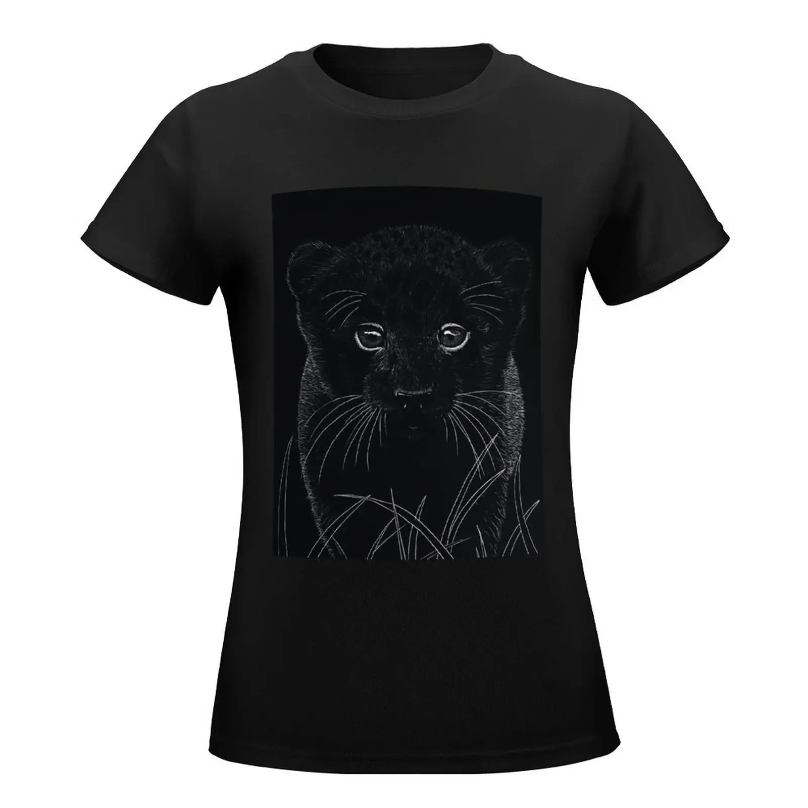 Panther Cub T-Shirt tees Blouse vintage clothes anime clothes Women clothes