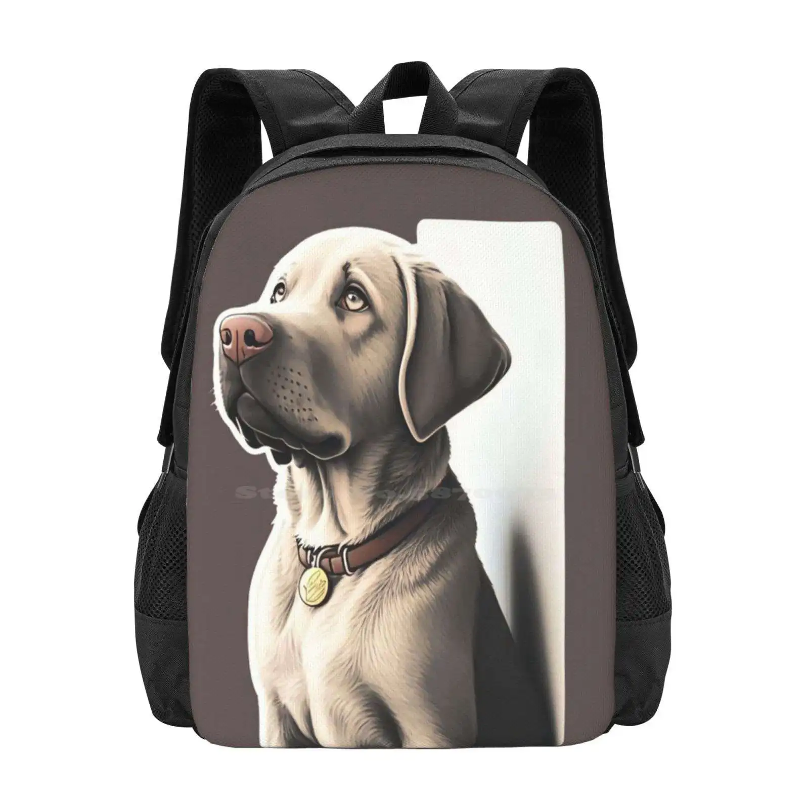 Labrador Cartoon Style Hot Sale Schoolbag Backpack Fashion Bags Dog Pet Labrador Shaaniartworks