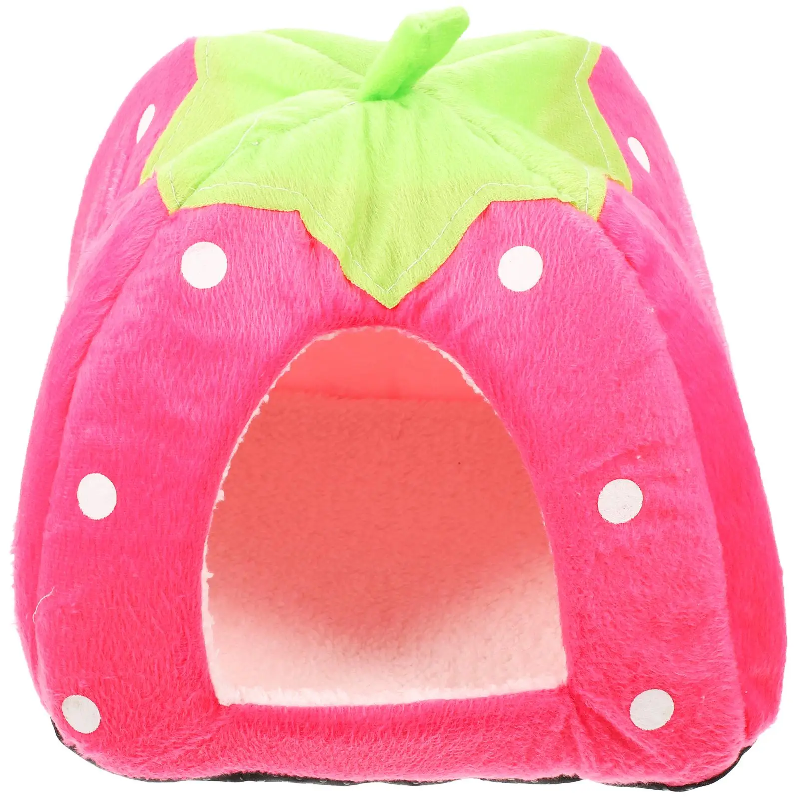 

Strawberry Nest Tent Cozy Hideout Shelter House for Hamster Beds Durable Play Sleep Rabbit Guinea Pig Decorative