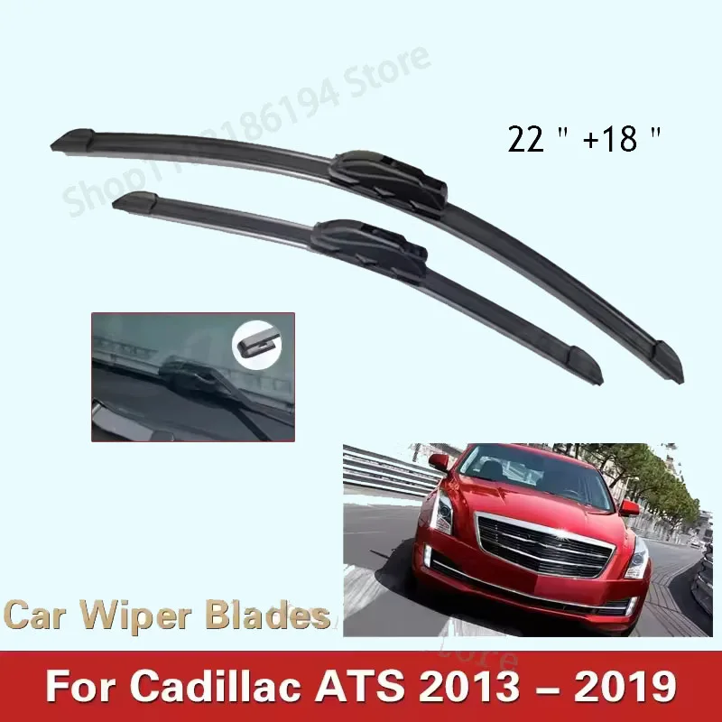 

Front Wiper Blades Set For Cadillac ATS 2013 - 2019 Windshield Windscreen Window Brushes Accessories Cutter Refills 2014 2017