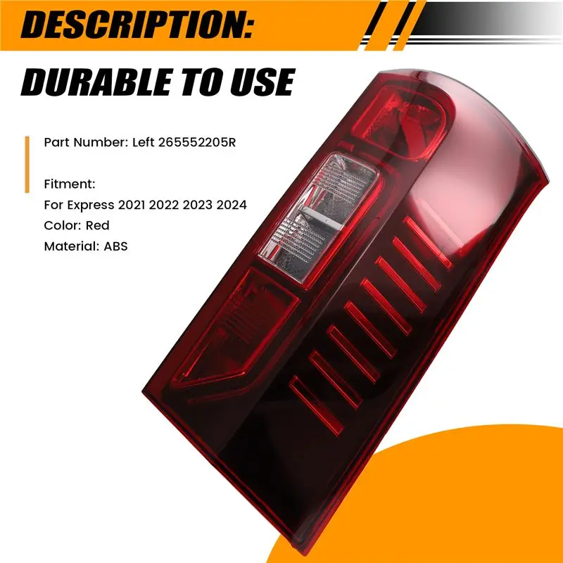 اكسسوارات السيارات لرينو اكسبرس 2021 2022 2023 2024 الذيل ضوء مصباح مكبح خلفي اليسار