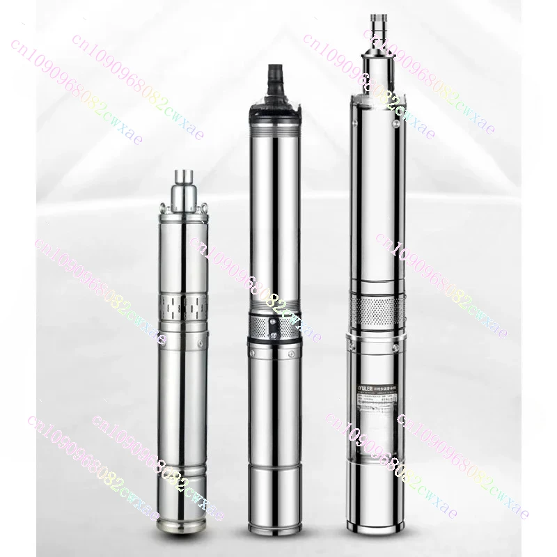 

Погружной насос для глубоких скважин для домашней скважины, 220 В, нержавеющая сталь, высокий подъем, всасывающий винт для глубокой воды, водяной насос для орошения