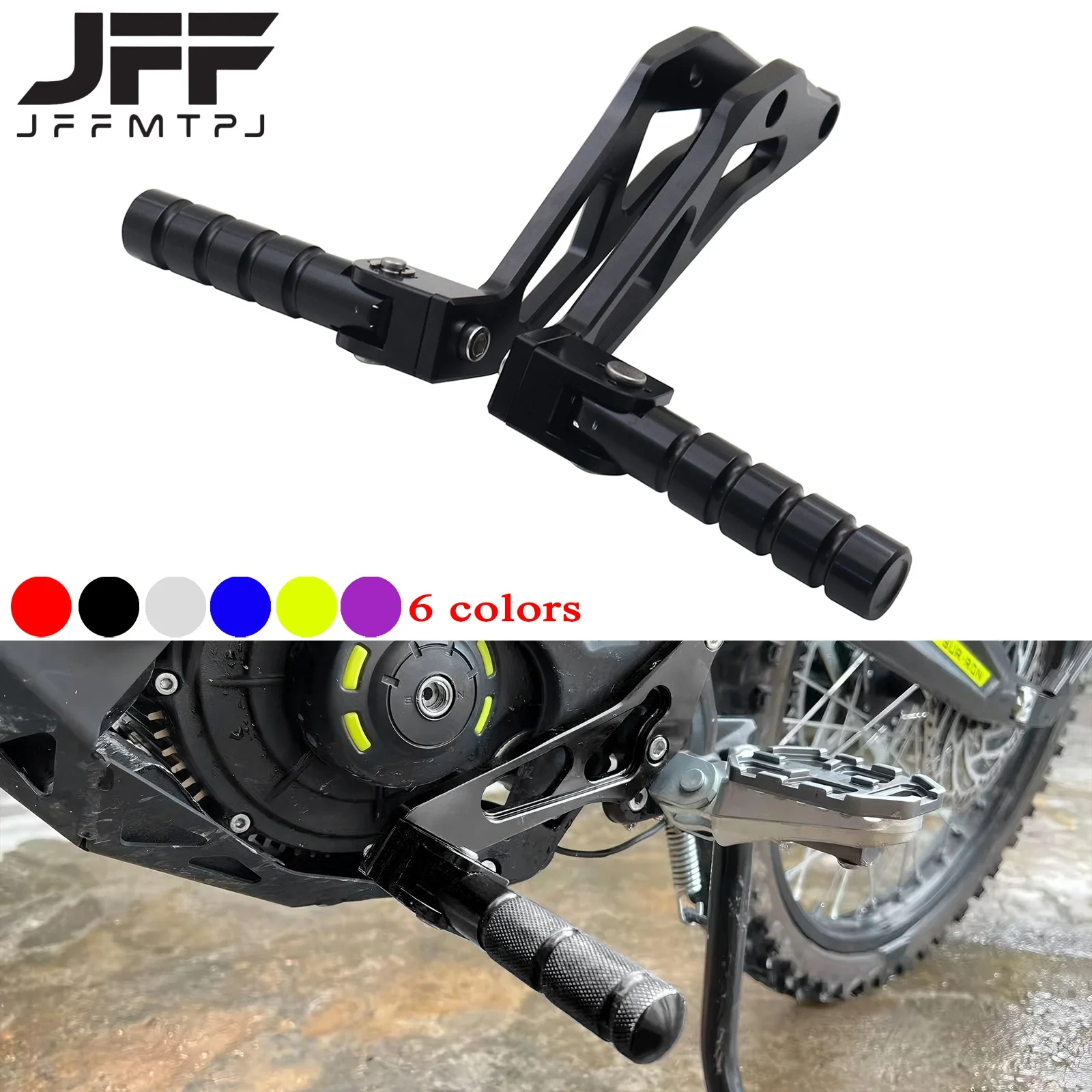 Image of CNC Hinten Passagier Fußrastenstützen Pedal Peg Halterung Für Sur-Ron Light Bee X S Für Segway X160 X260 elektrische Motorrad Dirt Bike