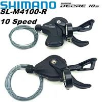 Shimano DEORE SL-M4100 palanca de cambios 10 velocidades MTB interruptor de bicicleta 10v RAPIDFIRE PLUS palanca de cambios derecha abrazadera banda piezas originales