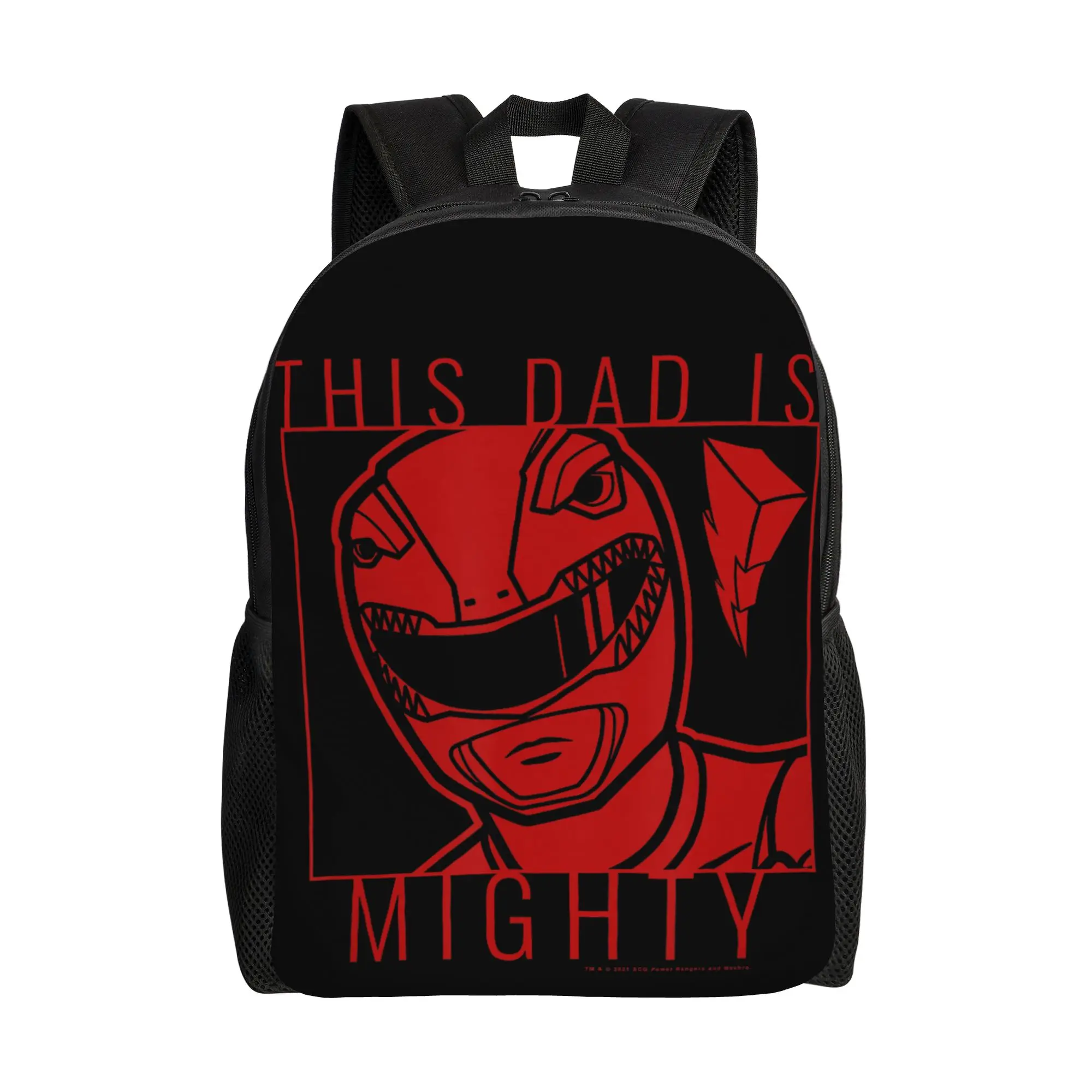 

Bandai backpacks Power Rangers Father's Day Red Ranger This Dad is Mighty Daypack mochila Journey Sturdy Shoulder Rucksack