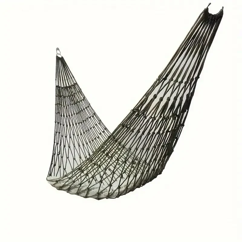 Travel Hammock Camping Hammock Outdoor Sport Hammock Army Green Net Mesh Nylon Sleeping Bed - view 6