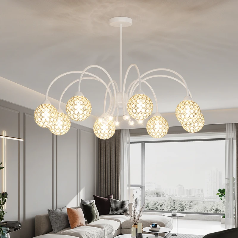 

Nordic Living Room Chandeliers Creative Home Restaurant Starry Magic Beans Molecular Lamp Bedroom Study Model Room Glass Lamp