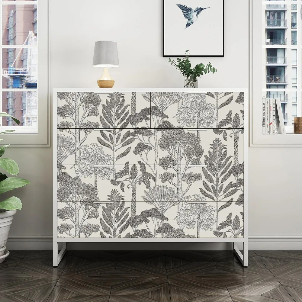 ورق جدران عتيق قابل للتقشير واللصق مقاوم للماء للحمام، ورق اتصال بنمط شجرة بوهو للخزائن والأدراج ذاتية اللصق #6