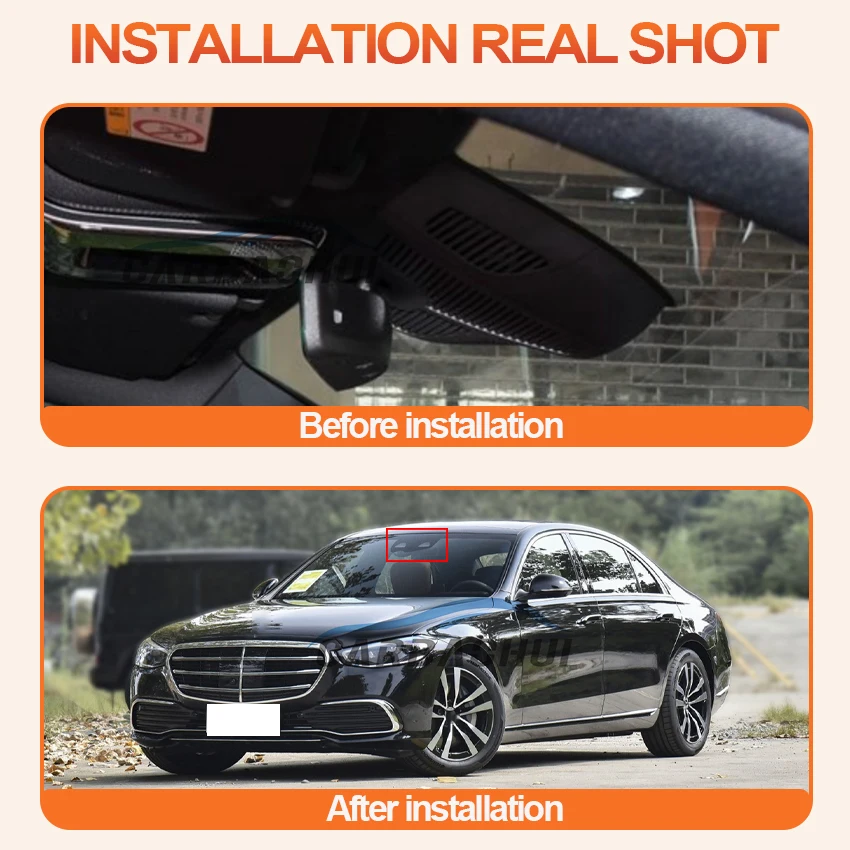Car DVR WIFI Camera,Car Accessories Dash Cam For Mercedes-Benz S Class S400L S450L 4MATIC 2021 2022 2023,Plug and play DashCam