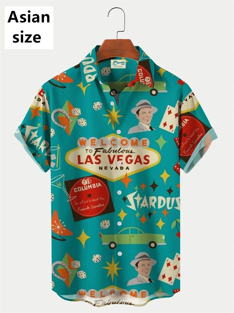 Camicie hawaiane con motivo di gioco da poker stampato in 3D per uomo Top a maniche corte moda estiva Camicetta da donna Harajuku estiva di nuovo design