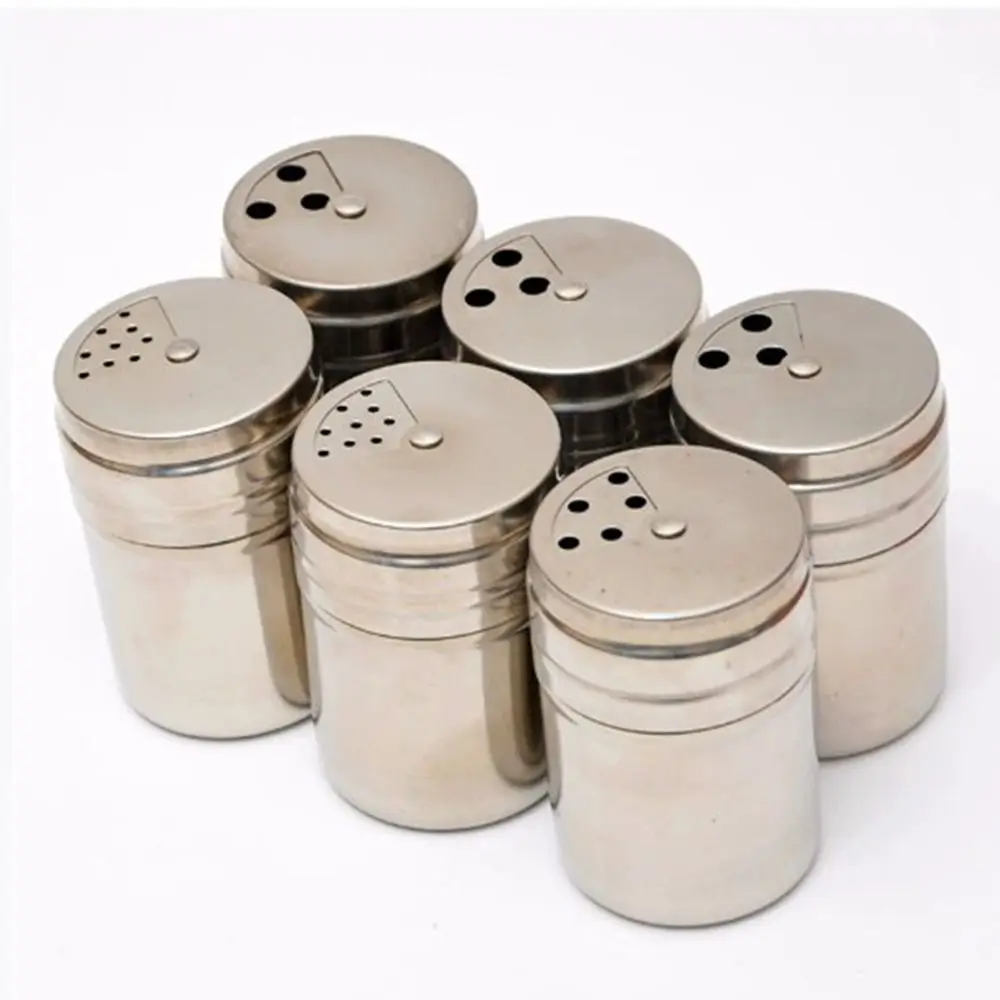 

1/2/3/5pcs Portable Camping Seasoning Kit Mulistyles PET/Stainless Steel Clear Seasoning Bottles