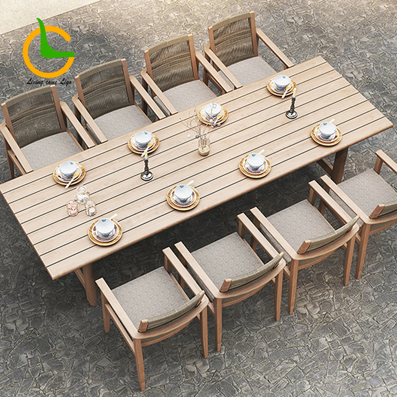 Outdoor chairs Teak outdoor furniture Modern outdoor tables and chairs Villa terrace table Luxury folding chairs Wooden