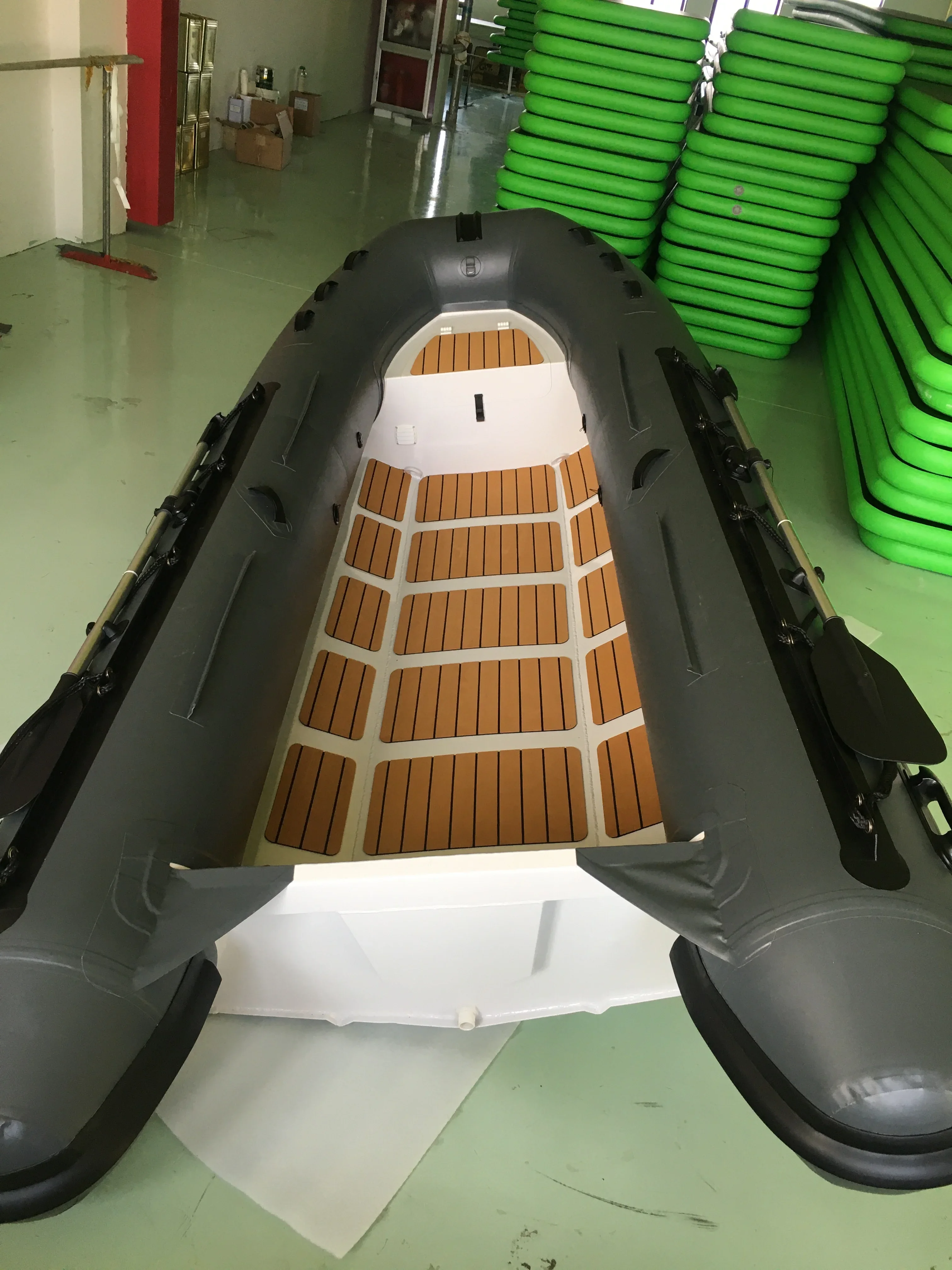 

Aluminum Rowing Boat Double Deep V Aluminum Hull Inflatable Dinghy RIB Boat
