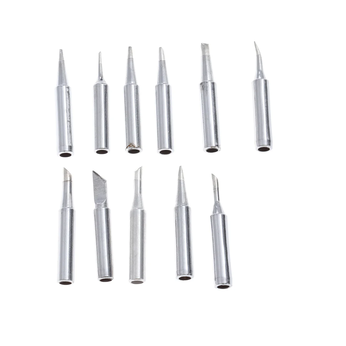 

11Pcs Soldering Iron Tips Lead-Free Heat Resistant Oxygen-Free Copper Replacement for Quick 900m 936 Station Solder Tips