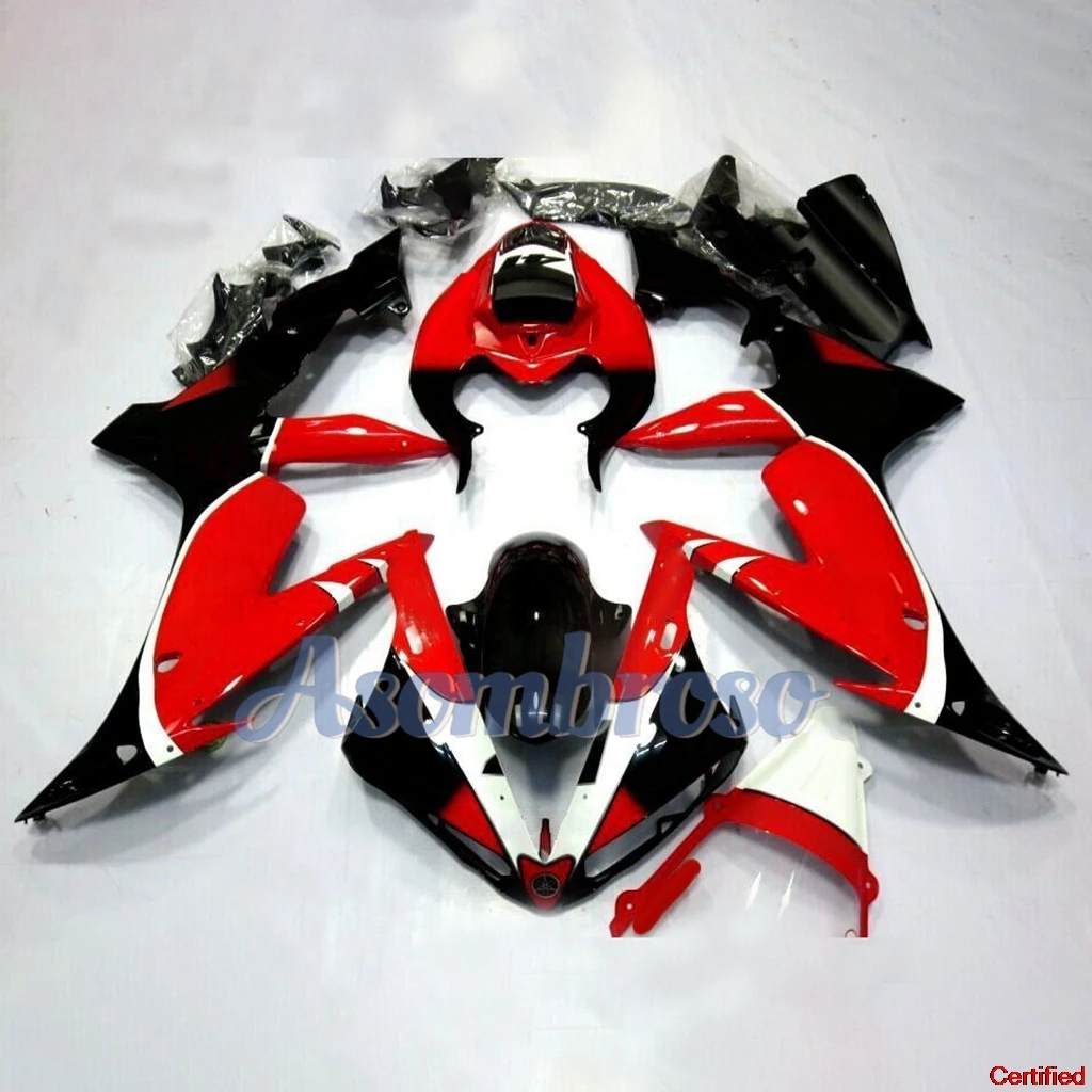 New Custom Fairings Kit Fit for YAMAHA YZF R1 2004 2005 2006  yzfr1 04 05 06 red black moto bike housing