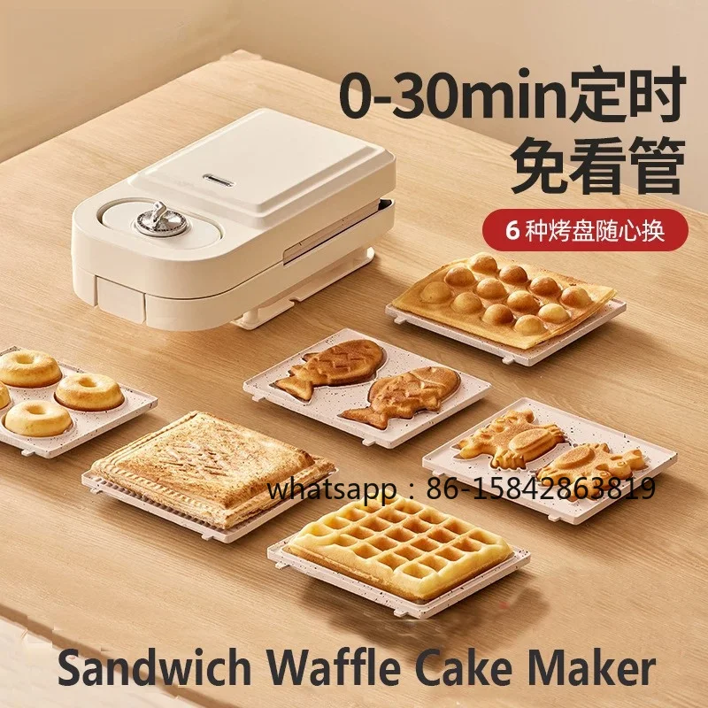 Toast Baker Edge Press Waffle Egg Breakfast Maker