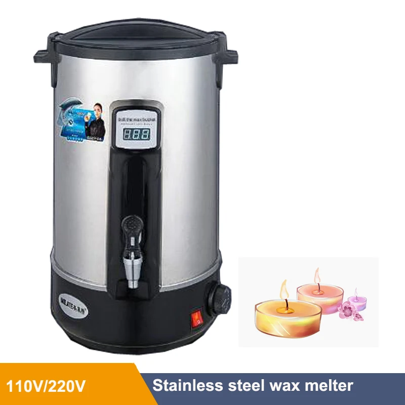 

10.8L Stainless Steel Wax Melter 110V 220V Candle Melting Pot DIY Candle Making Pouring Machine Wax Warmer Heater Bucket