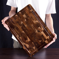 Acacia Wood End Grain Chopping Blocks Wooden Cutting Board Organic Cheese Butcher Board Square Kitchen Natural Cooking Boards