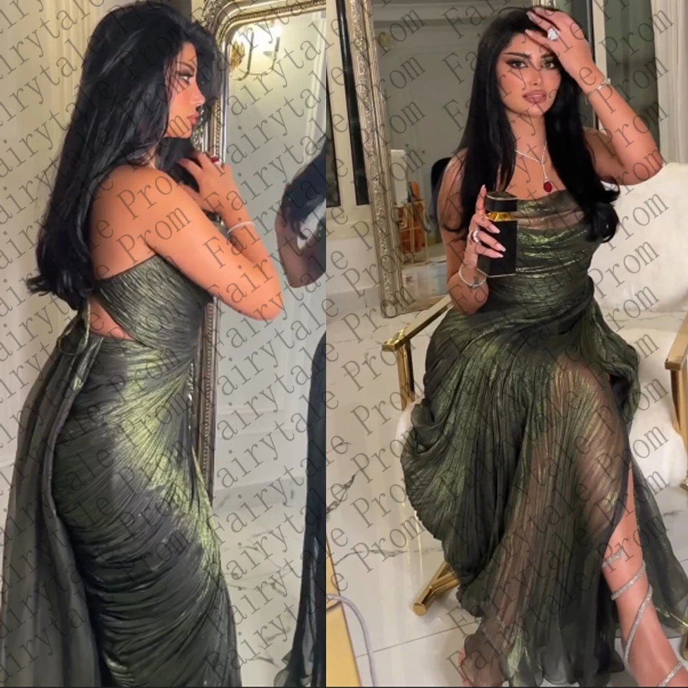 Elegant Long Formal Evening Dresses Mermaid Green Prom Dresses Long Sleeves Floor Length Special Occasion Dress customized 2025