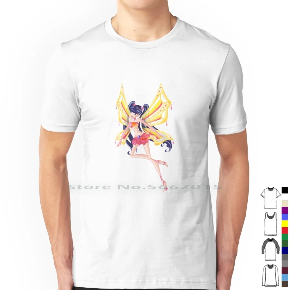 Musa Winx Cute Enchantix T Shirt 100% Cotton Flora Bloom Technical Musa Aisha Stella Layla Trix Winx Believevix Winx Charmix