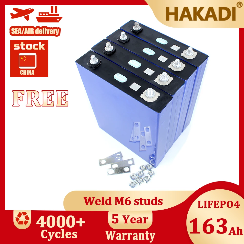 CALB 3.2V 163Ah Lifepo4 Rechargeable Batteries 4-16PCS Original Brand New Cell For Solar Energy Storage System Golf Cart