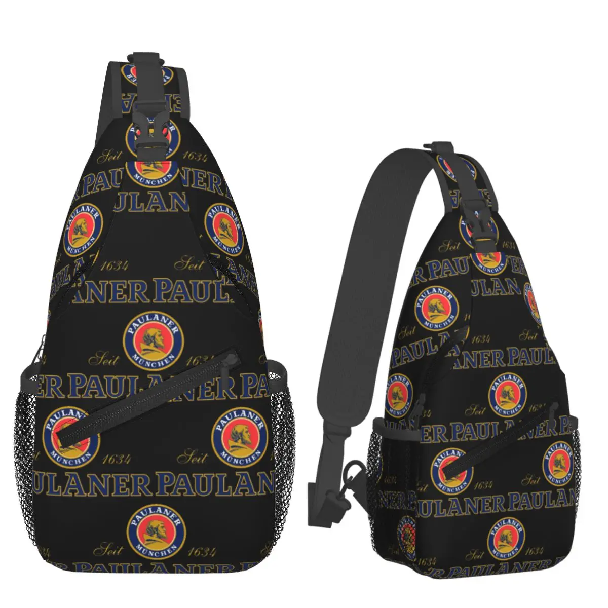 

Paulaner Munchen Chest Bag Men Sling Crossbody Backpack Chest Bag Traveling Hiking Daypack Shoulder Bag