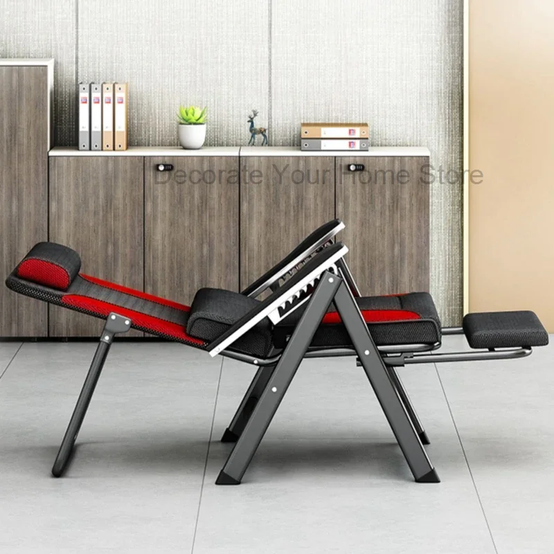 

Folding Recliner Beach Chairs Outdoor Salon Nap Office Comfortable Home Balcony Chair Relax Simple Sillas Outdoor Furniture WKOC