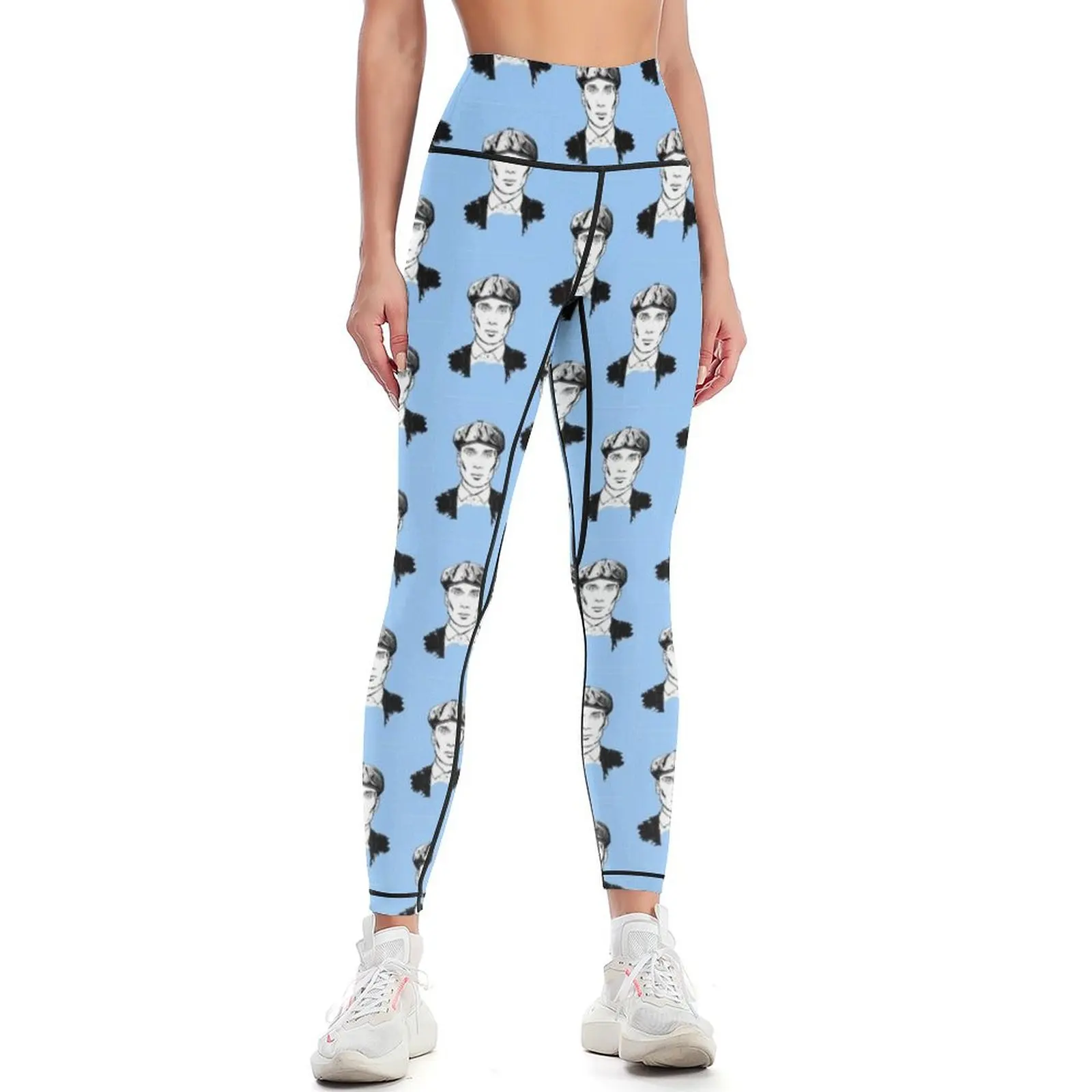 Tom Shelby - Colour Block Series (BLUE EYES) Leggings Leginsy push up Sports female for physical Womens Leggings