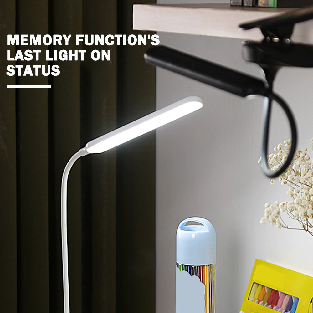 LED Eye Protection Desk Lamp With Clip Multi-Purpose Adjustables Desk Lamp For Dormitory Home