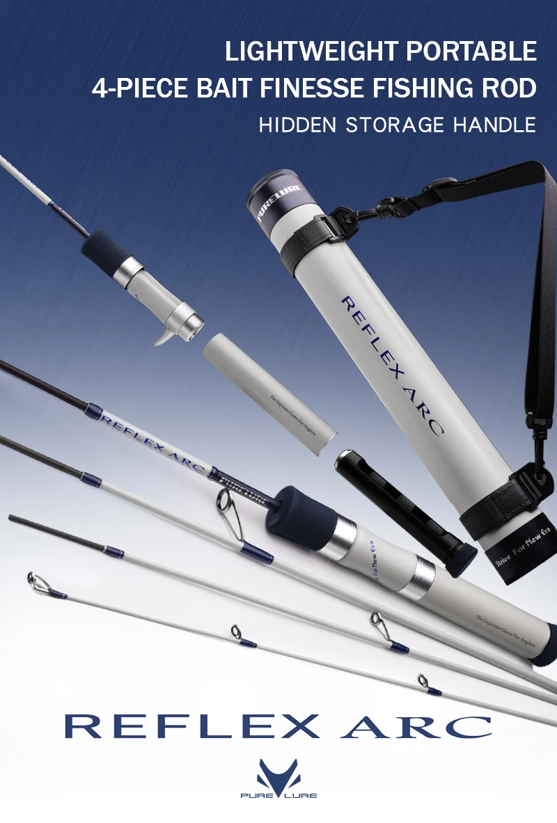 PURELURE NEUE REFLEX ARC Flick Cast 0,6-7g BFS Rute 4,9FT FUJI SIC Ring Vollkork-Rollenhalterung für Forelle Barsch Bass Hecht – Detail 2