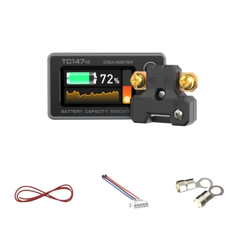 

LLCS-High-Precision Color Screen Coulomb Meter TC147-SE Battery Voltage And Current Meter Lithium Battery Capacity Tester