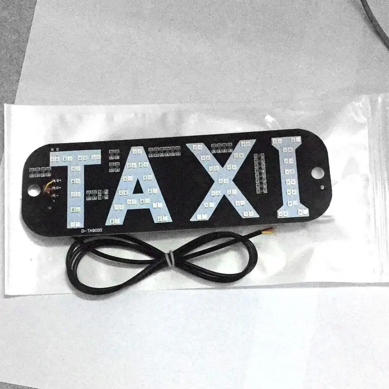 Taxi Sign Led Lamp Led Sign For Car 2 Color Changeable Taxi LED Light With DC12V Car Charger For Driver Blue Green