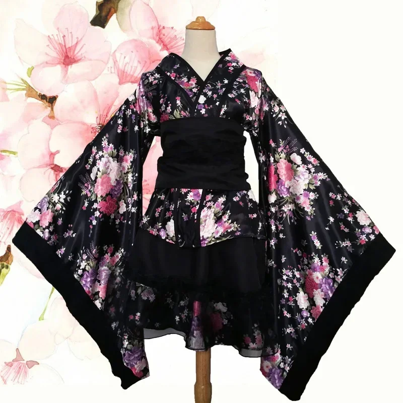 

Sexy kimono Japanese girl robe maid dress women's party dance anime role-playing costume Halloween set