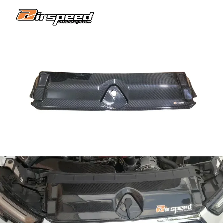 

Dry Carbon Fiber 3K Twill Carbon Weave in Glossy Finish Car Engine Radiator Cover Water Tank Cover Plate for AUDI A4 A5 B9 2.0T