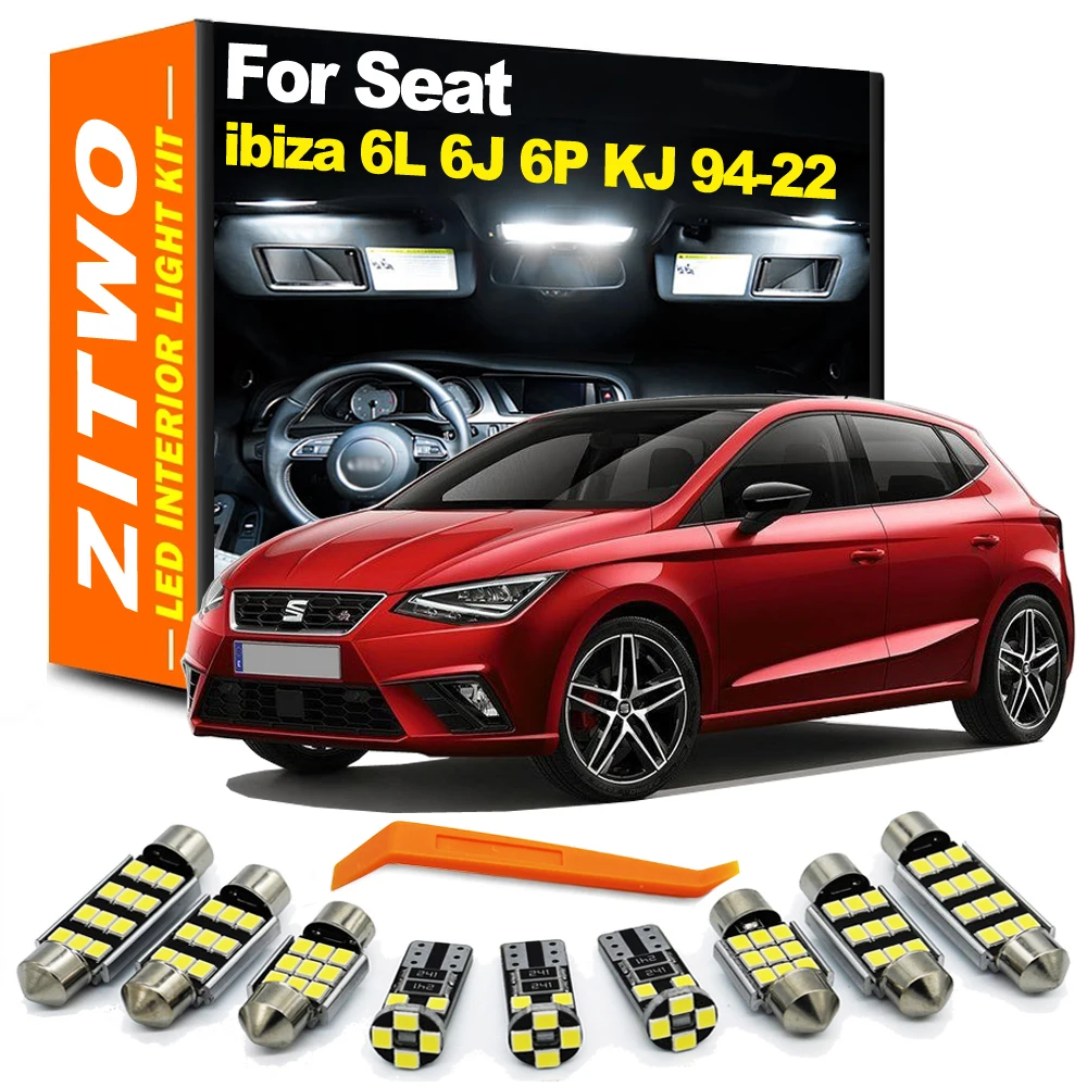 ZITWO LED Interior Dome Map Light Bulb Kit For Seat Ibiza 6K 6L 6J 6P KJ II III IV V MK2 MK3 MK4 MK5 1994 - 2019 2020 2021 2022