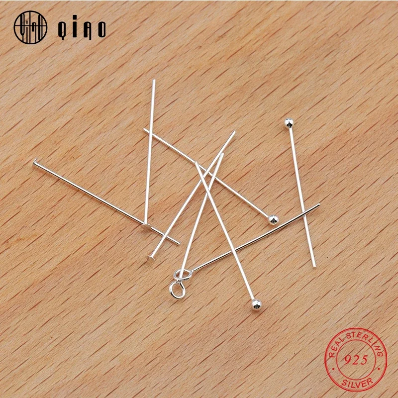 

Wholesale 25mm 925 Sterling Silver Ball Head Pins Eye Head Pins,Flat Head Pins for Earring Making Jewelry Fingdings 20pcs/Pack