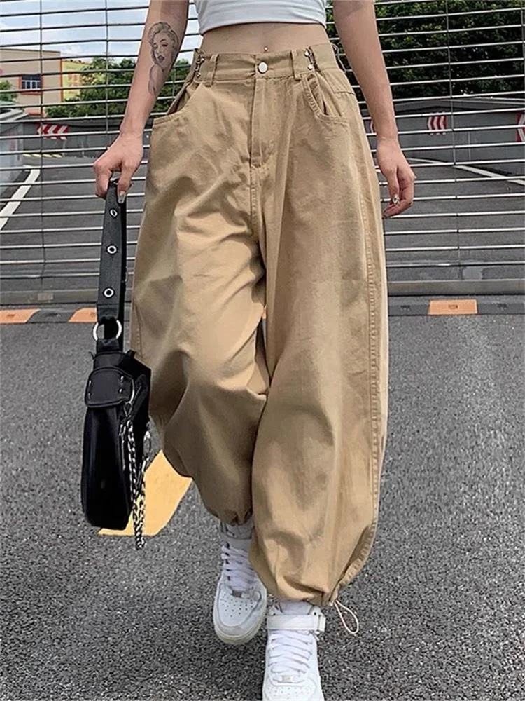 Stijl losse denim beenbroek dames hoge taille Harun legging rechte dunne Koreaanse mode dameskleding Y2k broek