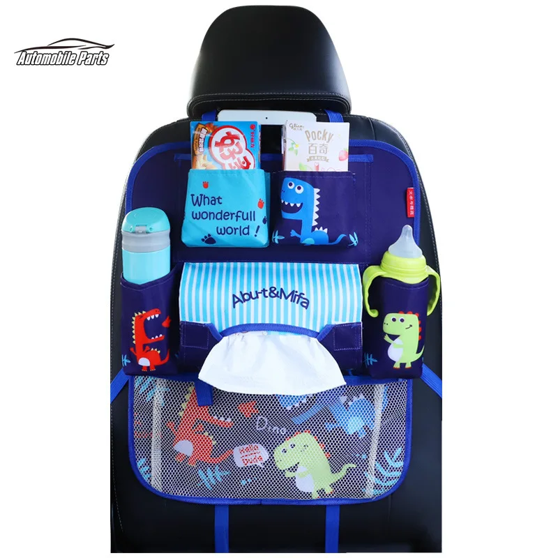 1Pcs Cute Cartoon Car Back Seat Organizer for Kids Children Baby Multi-function Car Seat Back Storage Hang Bag Pocket Foldable