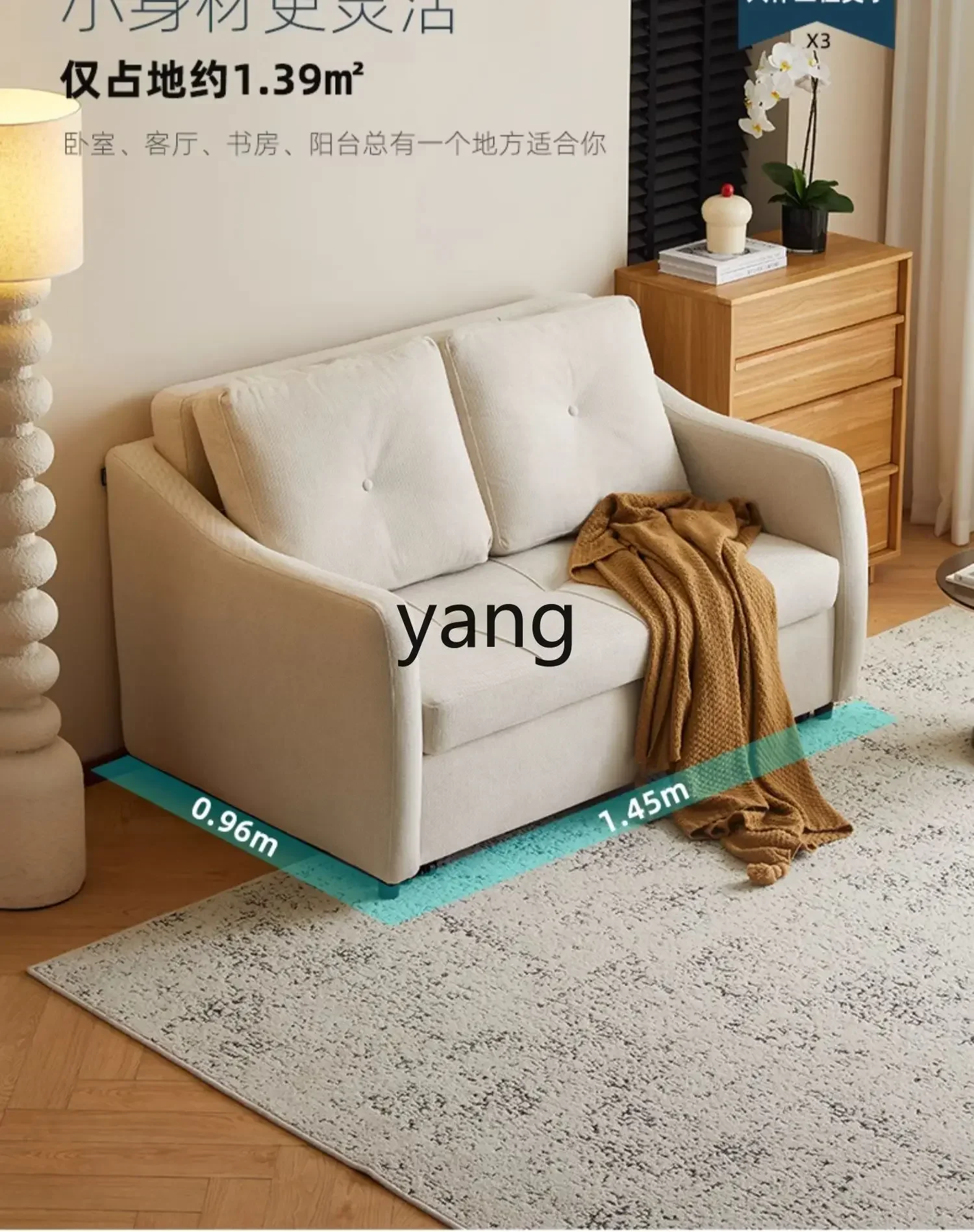 LH living room simple dual-purpose telescopic folding double multi-functional sofa bed 2