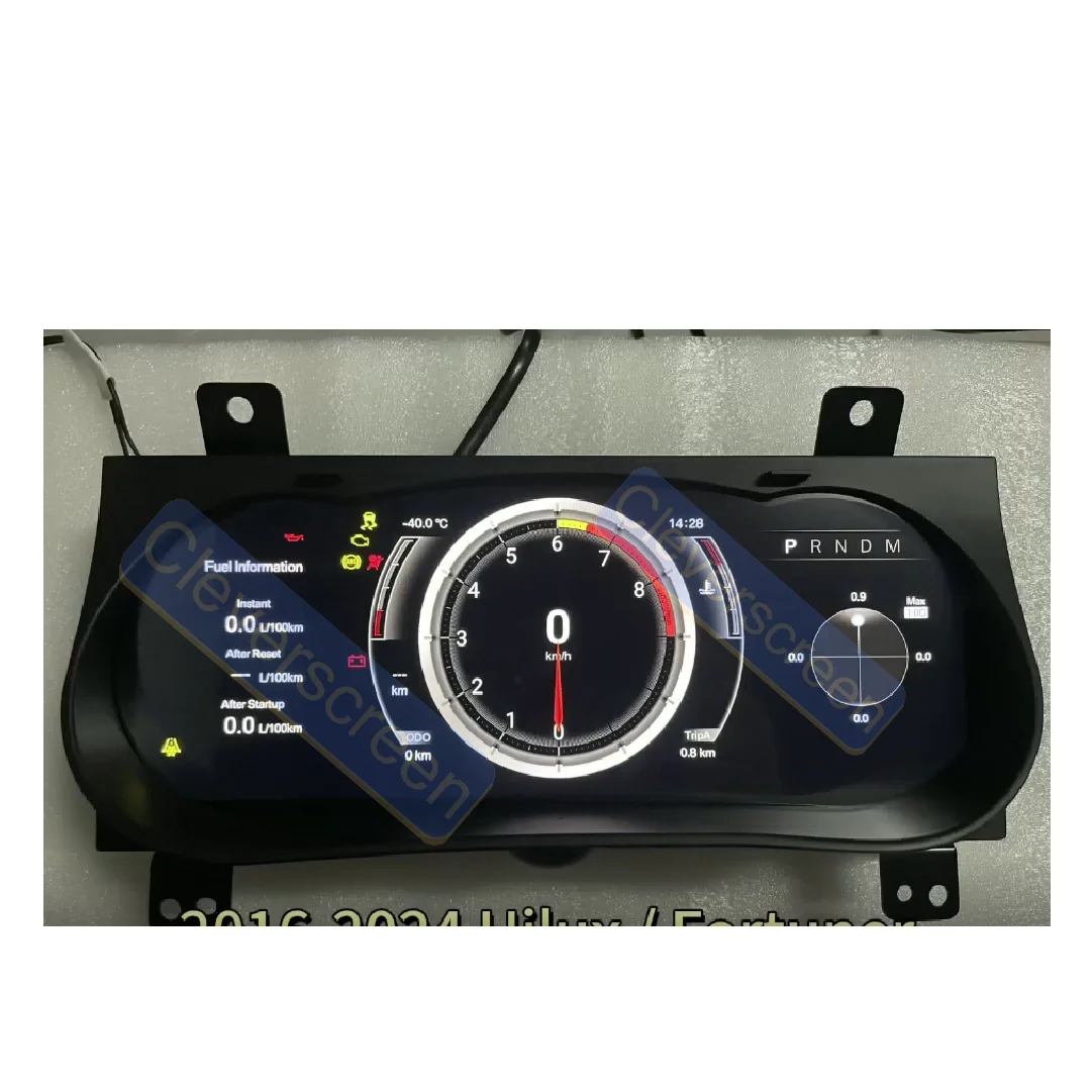 Car Digital Dashboard Speedometer Display for Hilux/Runner 2016-2024 LCD Instrument Panel Digital Dashboard Cluster
