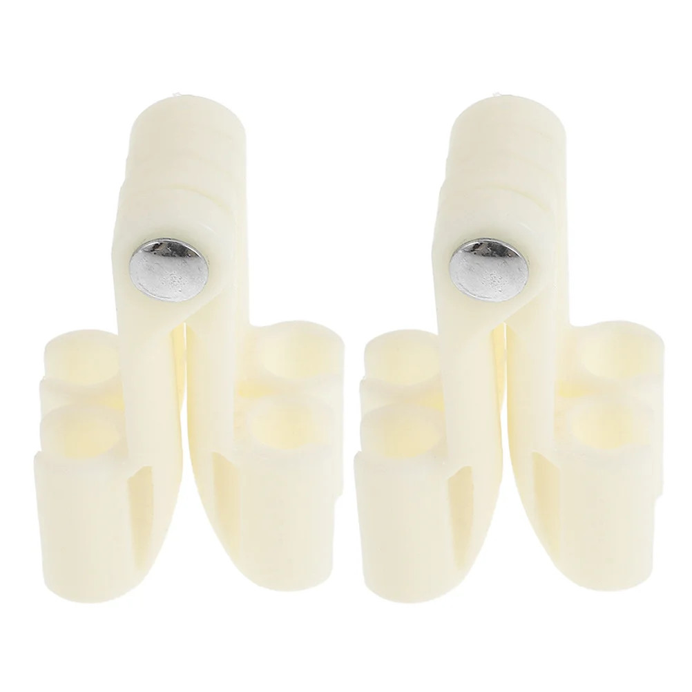 

2Pcs Bed Canopy Retainer Plastic Foldable Net Fixing Clips Small Fix Clamps Easy Use for Bedroom Camping Balcony Net Stabilizer