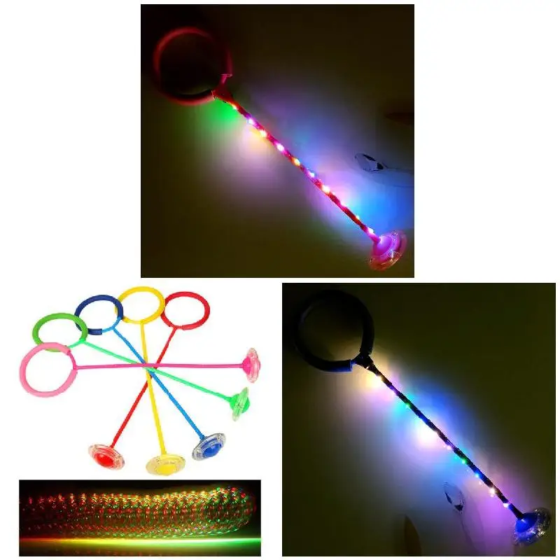 Kinder überspringen Ball LED blinkt Springseil Bälle Spaß Spiele im Freien Sport Spielzeug Kits stimulierende Koordinationsfähigkeiten für Kinder