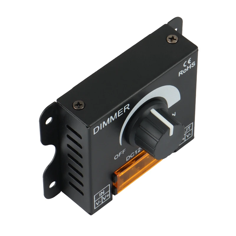 RFリモコン付きワイヤレスLED調光器,3つのキー,単色ストリップライト,DC 12v-24v,30a,360w