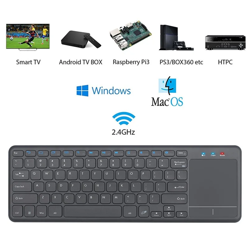 

Wireless Keyboard Bluetooth-compatibke Keyboard With Touchpad Mouse Portable 2.4GHz Computer Keypad For Apple PC/Laptop Smart TV