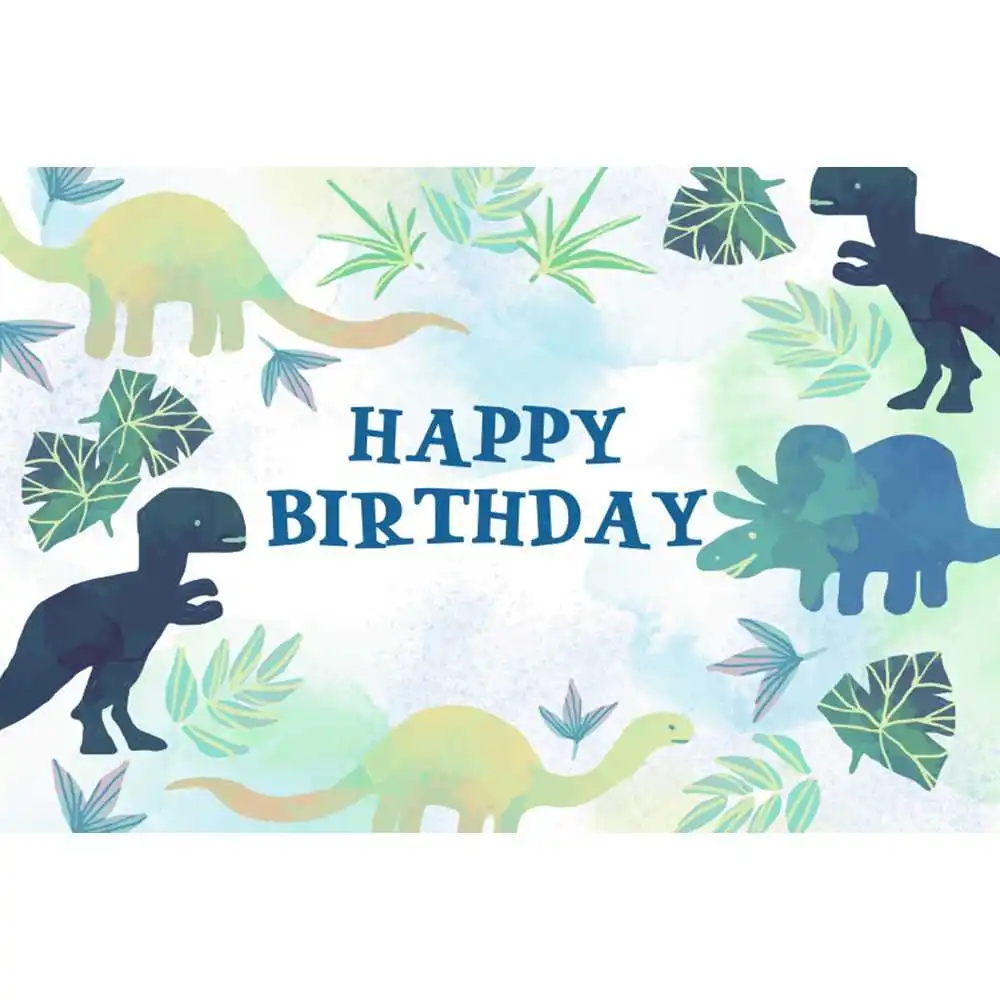 Dinosaur Theme Baby Birthday Party Background Decoration Tropical Jungle Safari Kids Photography Background Studio Supplies