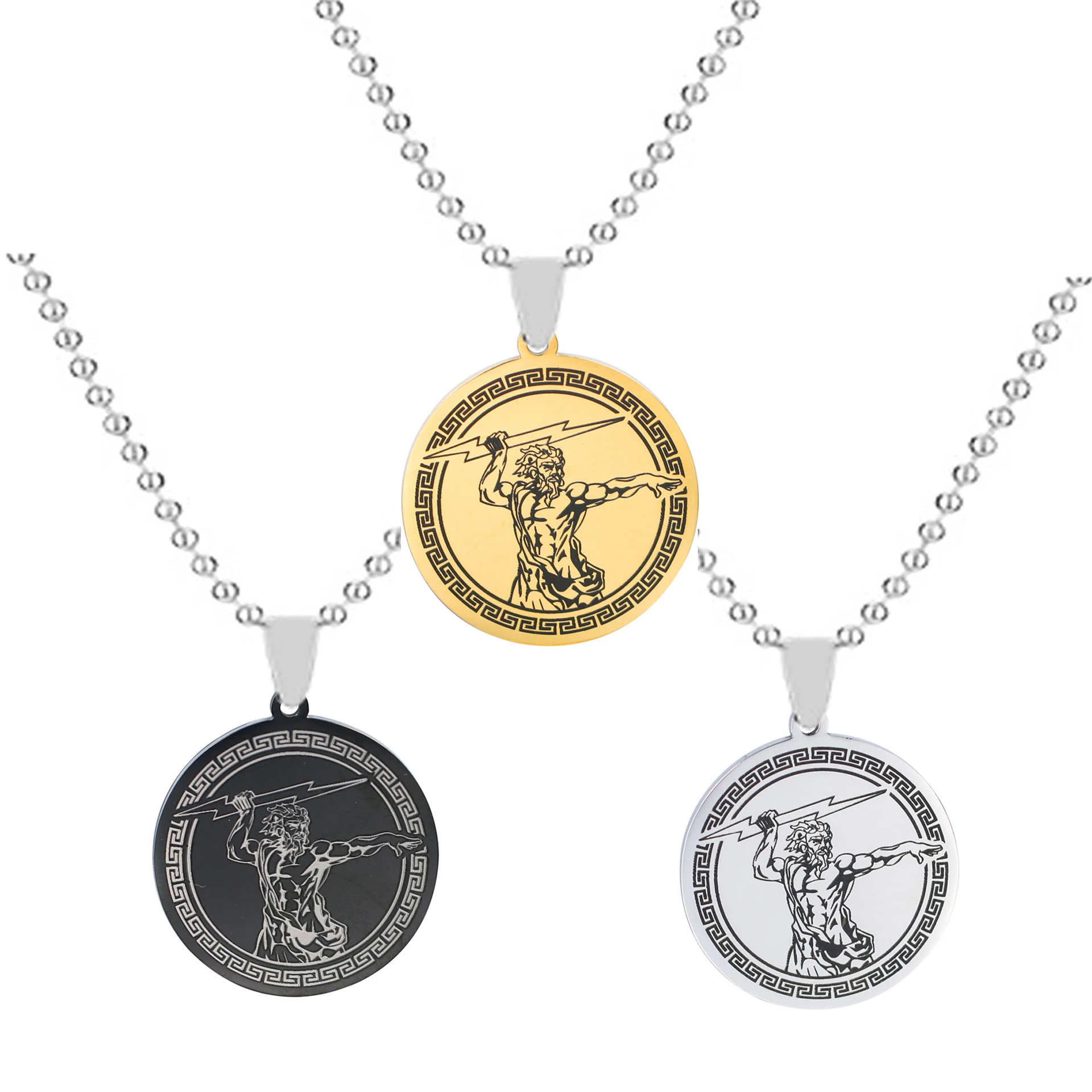 Accessori Vintage Zeus collana con ciondolo mitologia greca Sky Thunder God Jupiter gioielli antichi greche per uomini e donne