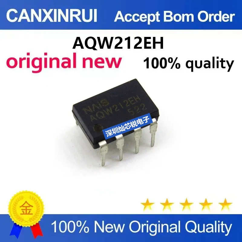 (5-100pieces)Brand New Original AQW212 AQW212EH DIP-8 Optocoupler Solid State Relay Optoelectronic Coupler