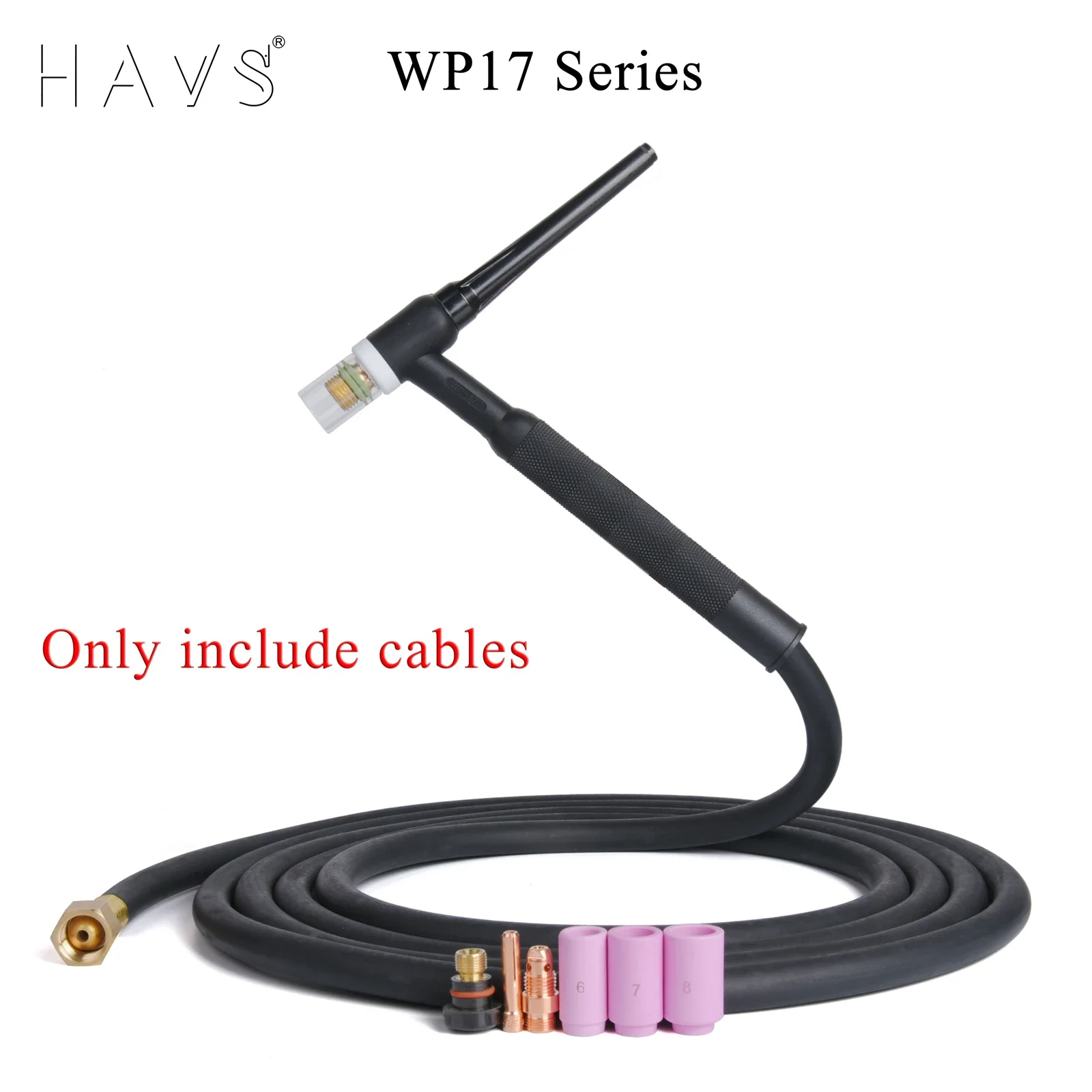 3.8/7.6m WP9 WP17 Series TIG Welding Torch Gas-Electric Integrated Rubber Hose Cable Wires M16*1.5mm Connecto