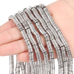 Aaa Rhodium Plated Hematite Bead 1x1mm 2x1mm 3x1mm 3x2mm 4x1mm 4x2mm 5x2mm 6x1mm Flat Round Beads For Jewelry Making DIY Crafts
