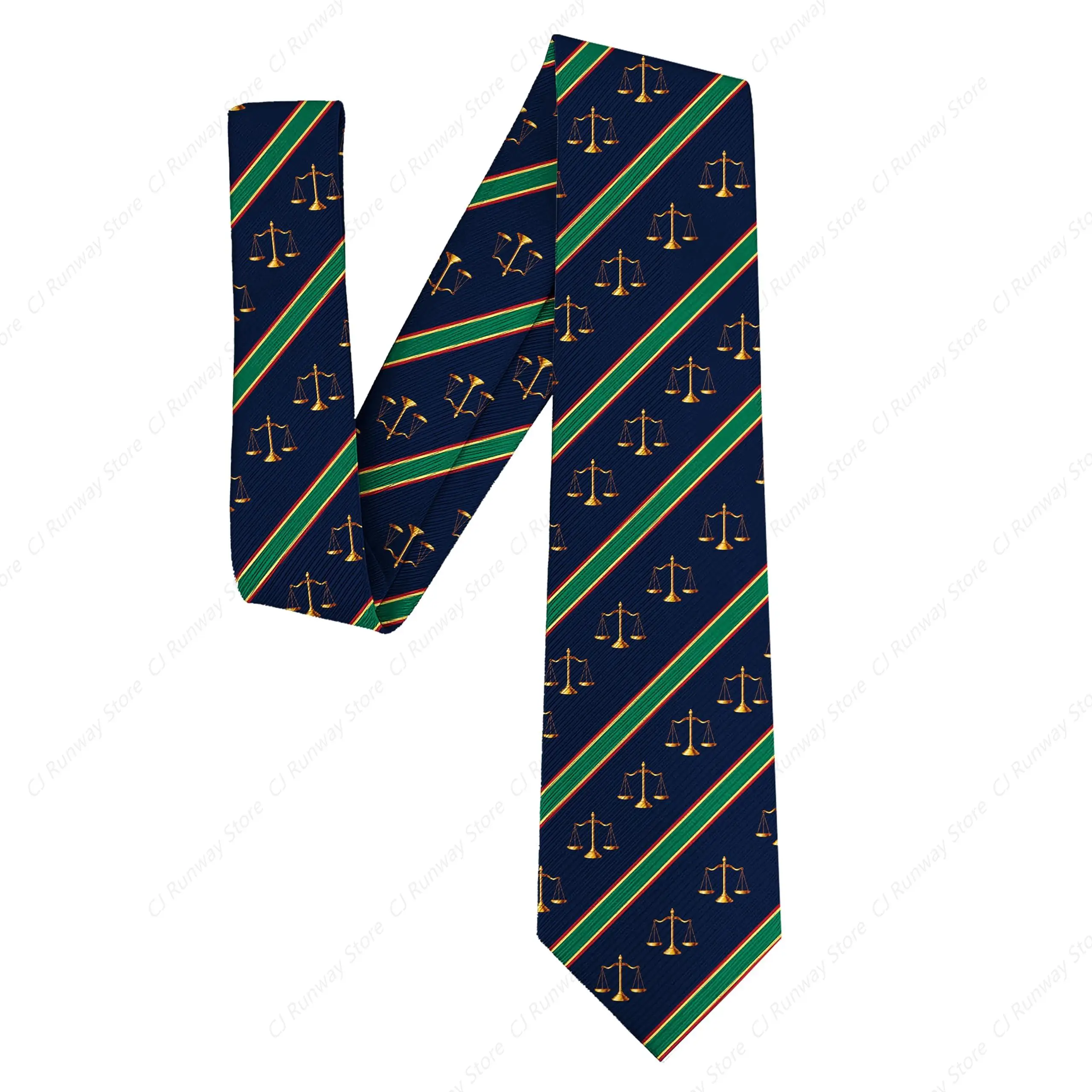 Men's Lawyer Scales of Justice Necktie, Novelty Neck Ties for Men Teens, Funny Tie for Party Formal Casual